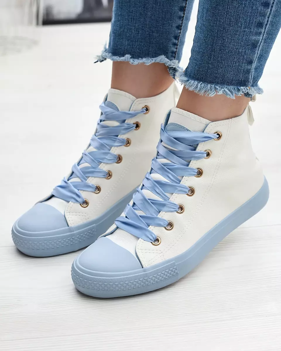 Біло-сині жіночі спортивні кеди Macako- Footwear
