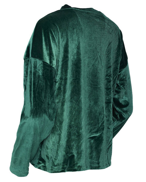 Блуза жіноча темно-зелена велюрова - Одяг
