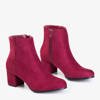 Бордові жіночі черевики на низькому каблуці Michela - Взуття