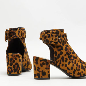 Ботильйони з леопардовим принтом із вирізом Polenysea - Взуття
