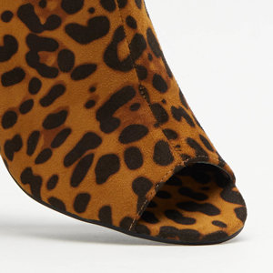Ботильйони з леопардовим принтом із вирізом Polenysea - Взуття