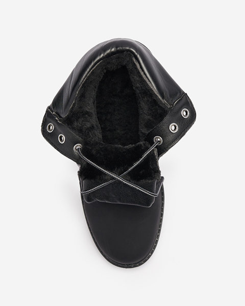 Черевики жіночі утеплені трапери чорного кольору Fanhet- Footwear
