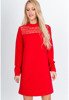 Червоне міні-плаття з мереживом - Одяг