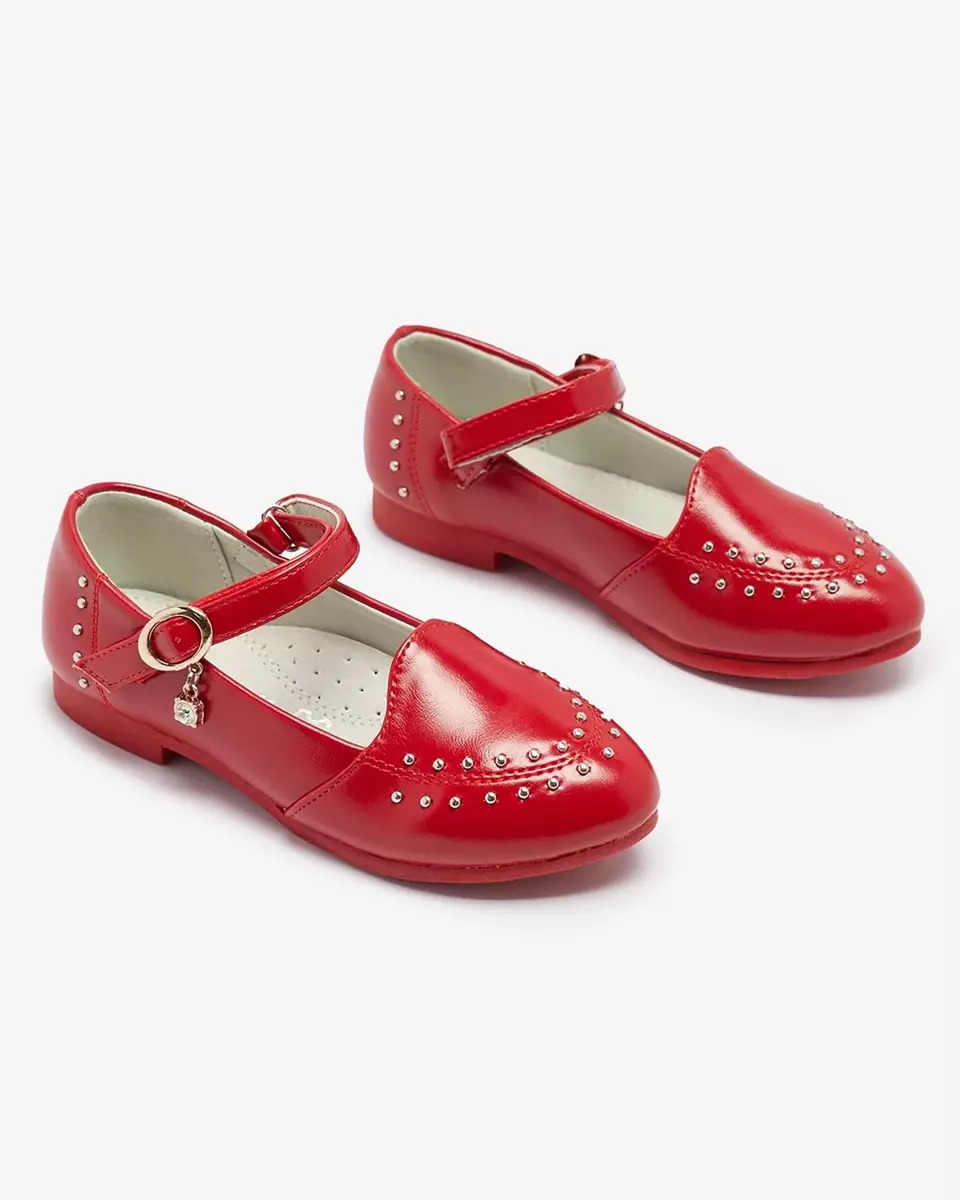 Червоні туфлі-човники зі стразами Praja- Footwear