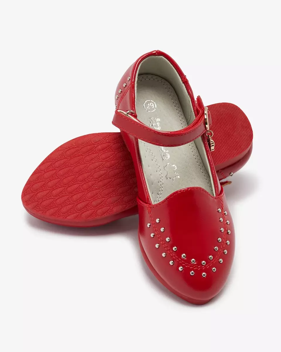 Червоні туфлі-човники зі стразами Praja- Footwear