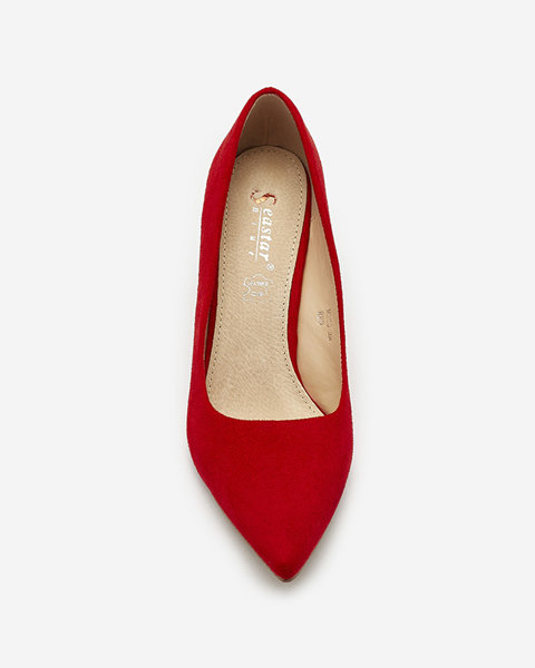 Червоні жіночі туфлі-човники з екозамші на пост Афрогос-Взуття