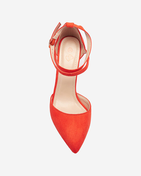 Червоно-помаранчеві жіночі туфлі-човники на стійці Amagy- Footwear