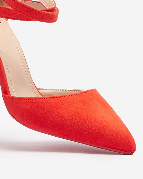 Червоно-помаранчеві жіночі туфлі-човники на стійці Amagy- Footwear