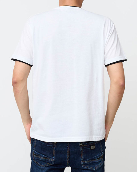 Чоловіча біла бавовняна футболка - Одяг