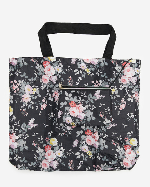 Чорна складна сумка з саше та квітковим візерунком - Аксесуари