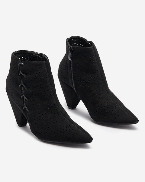 Чорні ажурні ботфорти Gesann- Footwear