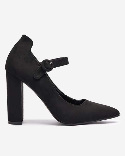 Чорні туфлі жіночі на полотні Halmmi - Взуття