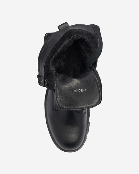 Чорні жіночі черевики-баггі з сумкою Feffle- Footwear