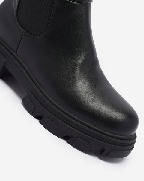 Чорні жіночі черевики до середини ікри Vebissa- Footwear
