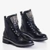 Чорні жіночі черевики з паєтками та стразами Lancerot - Взуття