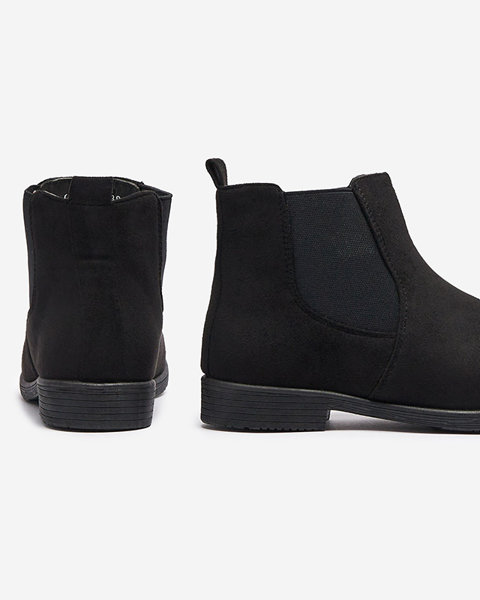 Чорні жіночі черевики a'la sztyblety еко замша Ludoppio- Footwear