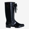 Чорні жіночі гумові чоботи з бантом Ronay - Взуття