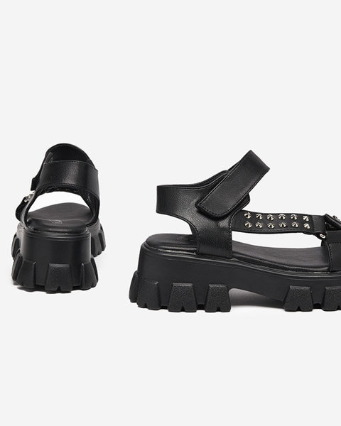 Чорні жіночі сандалі з форсунками Lascita- Footwear