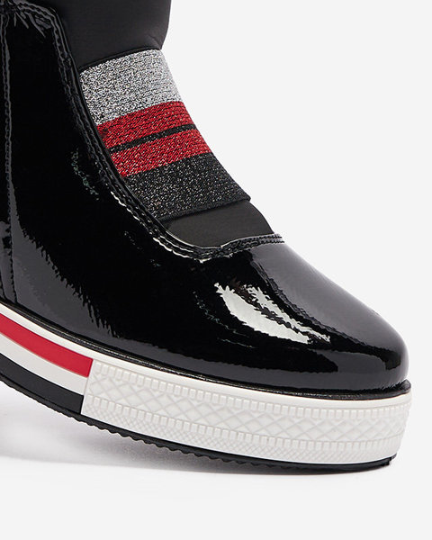 Чорні жіночі спортивні черевики на потайному якорі та хутрі Gomiu- Взуття