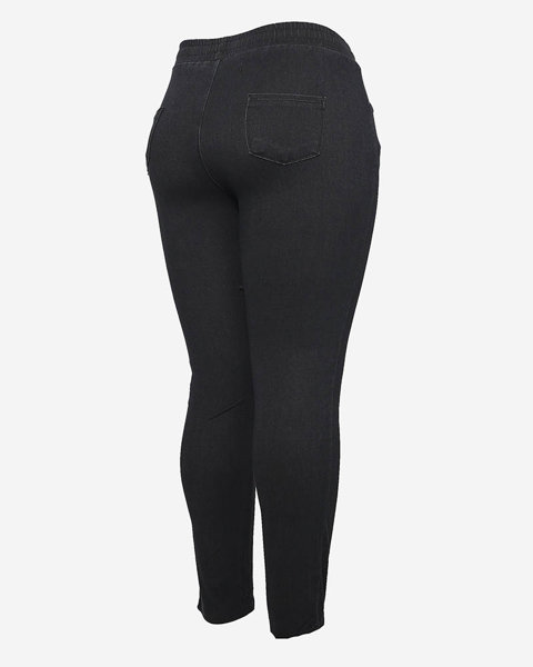 Чорні жіночі тканинні штани PLUS SIZE- Одяг