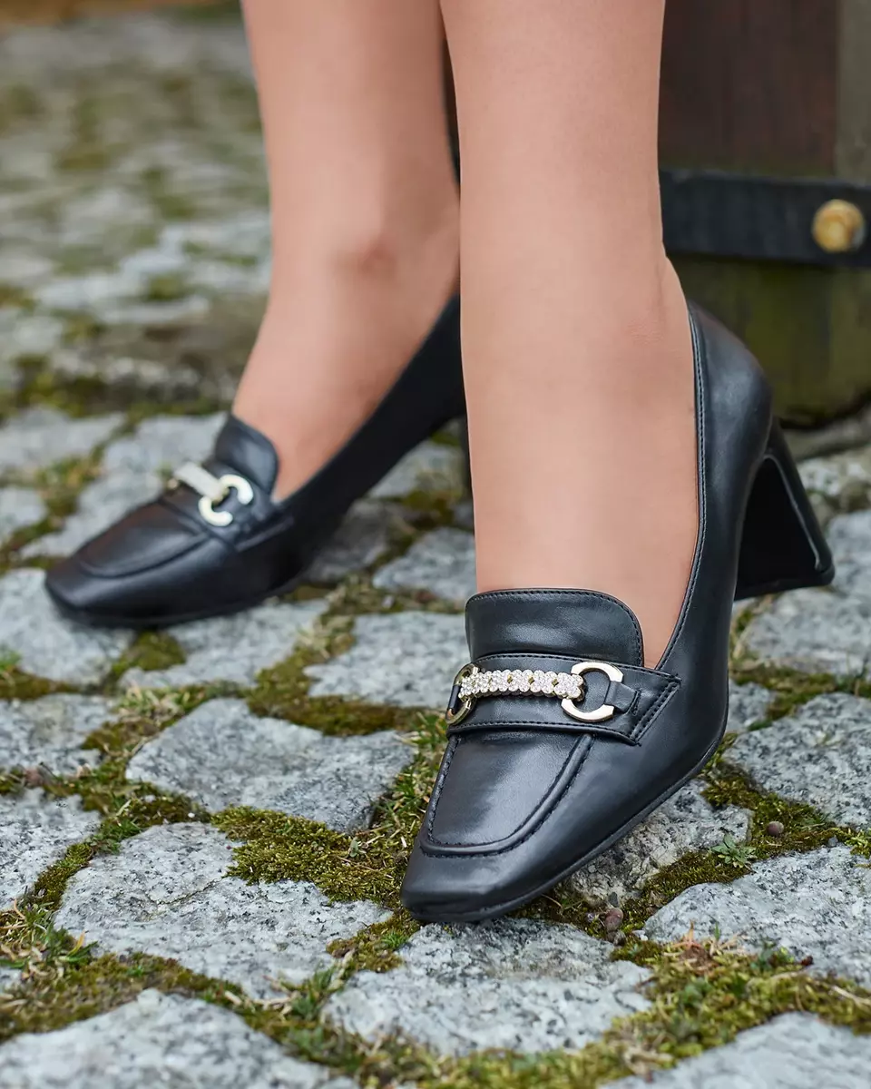Чорні жіночі туфлі-мокасини Kolalic- Footwear