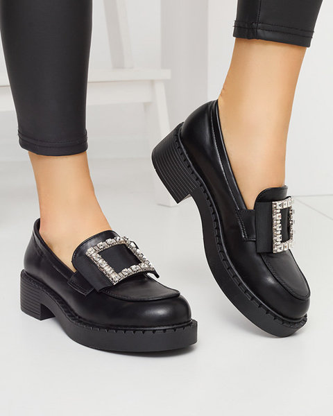 Чорні жіночі туфлі на масивній підошві Lerica - Взуття