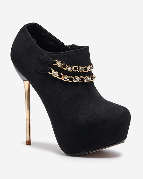 Чорні жіночі туфлі на високій шпильці Ehcso- Footwear