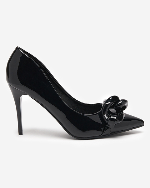 Чорні жіночі туфлі на високих підборах Salete