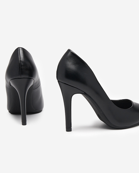 Чорні жіночі туфлі з квадратним носиком Vaseka