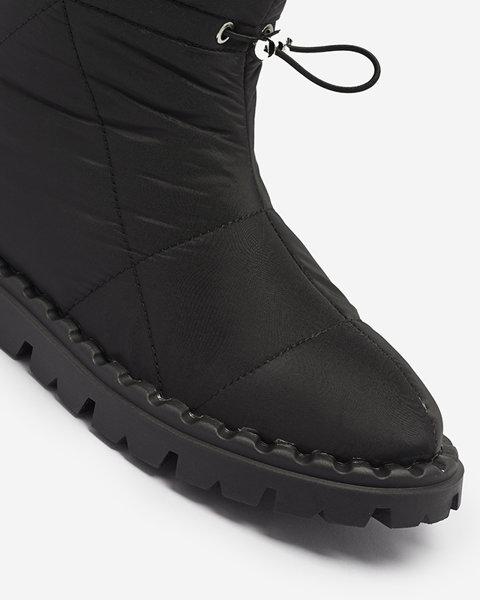 Чорні жіночі утеплені черевики а-ля снігоступи Kanilo- Footwear