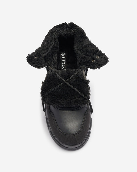 Чорні жіночі утеплені кросівки Panino