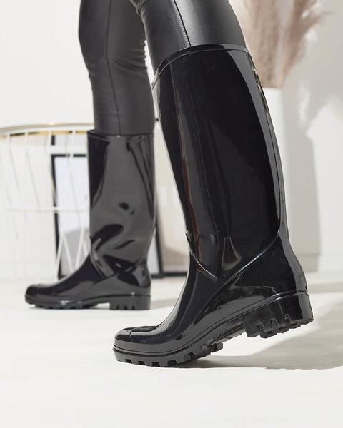Чорні жіночі веллінгтони до коліна Viopo- Footwear