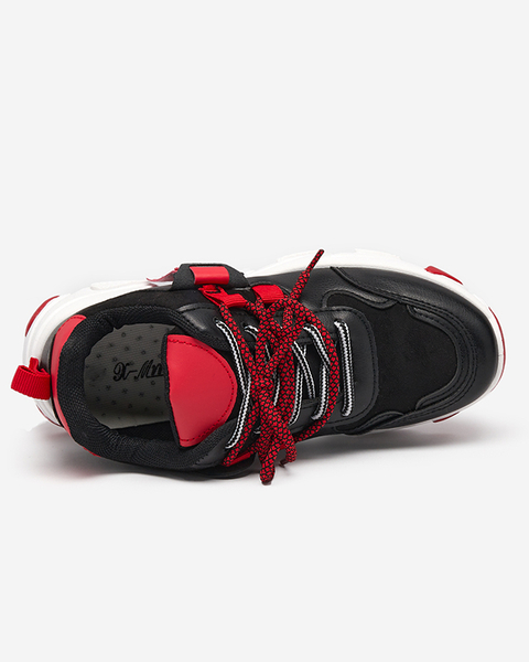 Чорно-червоні жіночі кросівки Sinoffi