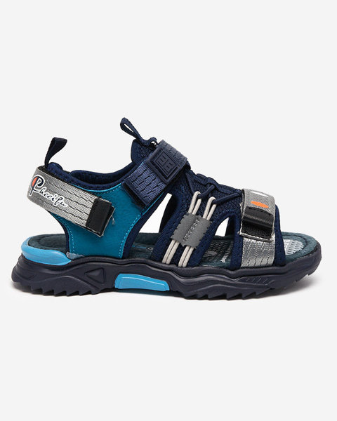 Дитячі босоніжки темно-синього кольору на липучці Meteris - Взуття