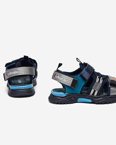Дитячі босоніжки темно-синього кольору на липучці Meteris - Взуття