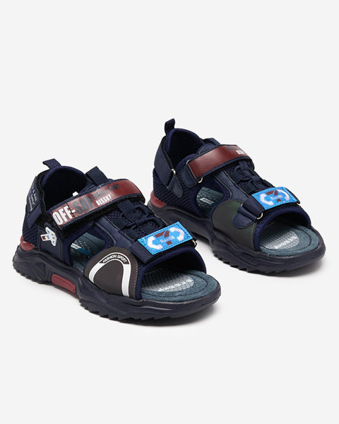 Дитячі босоніжки темно-синього кольору на липучках Wukapi - Взуття