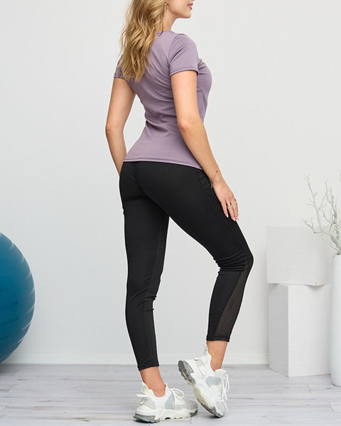 Фіолетово-чорний жіночий спортивний комплект - Одяг