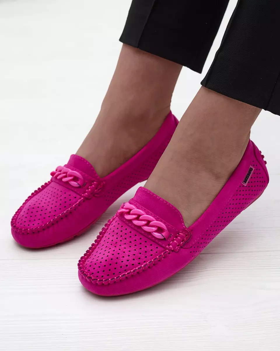 Фуксія жіночі ажурні мокасини Citqic- Footwear