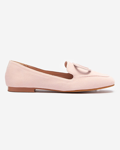 Яскраво-рожеві жіночі мокасини з прикрасою в тон Jeterika - Взуття