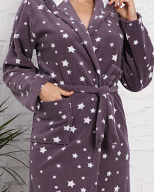 Халат жіночий фіолетовий зірка - Одяг