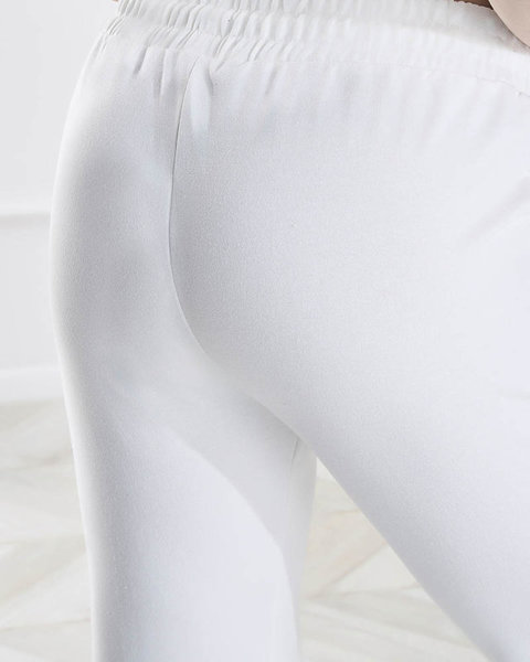 Класичні жіночі білі спортивні штани - Одяг