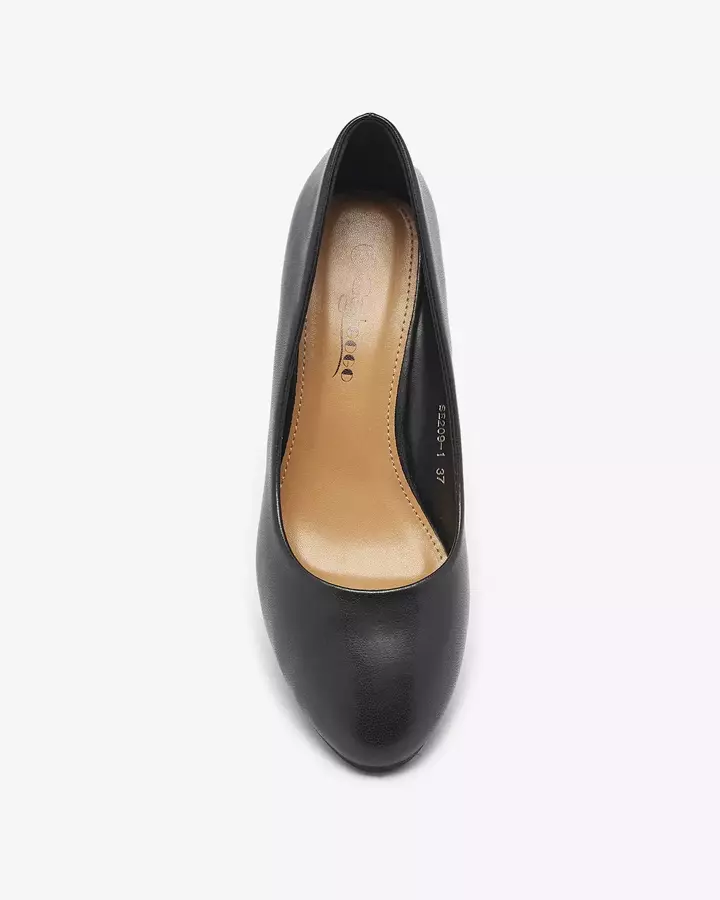 Класичні жіночі туфлі-човники з екошкіри чорного кольору Jiwita - Взуття