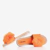 Неонові помаранчеві тапочки Talvika з помпоном - Взуття
