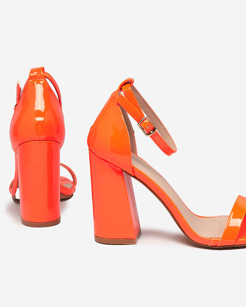 Неонові помаранчеві жіночі босоніжки на стовпі Whopso - Footwear