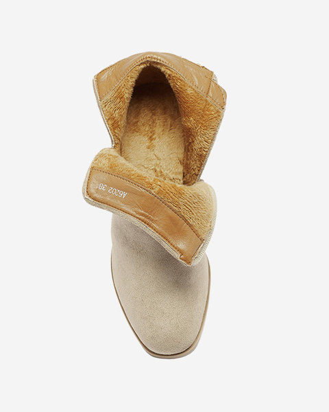 OUTLET Бежеві жіночі черевики з вирізом Amalan- Footwear