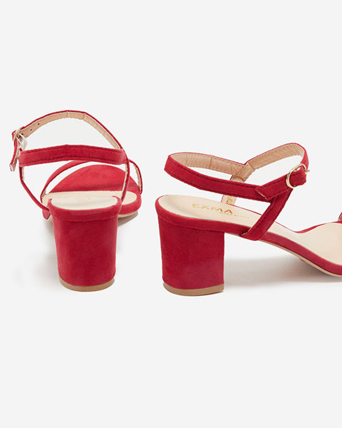 OUTLET Червоні жіночі босоніжки на пості Usopi- Взуття