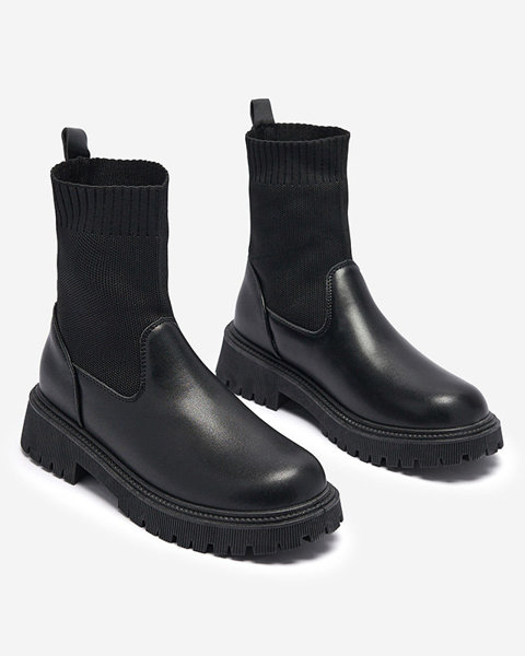 OUTLET Чорні жіночі черевики з еластичним верхом Wanddy- Footwear