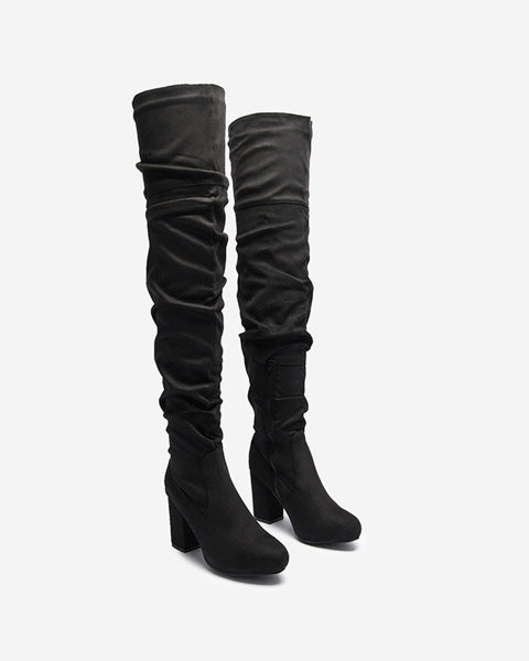 OUTLET Чорні жіночі чоботи вище коліна Gazey- Footwear