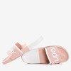OUTLET Рожеві жіночі тапочки з написом Supera - Взуття