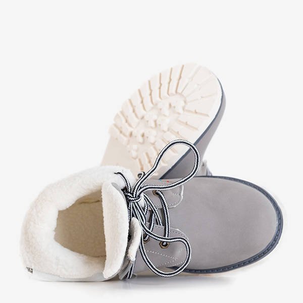 OUTLET Сірі утеплені черевики для хлопчика Tiptop - Взуття